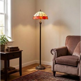 BRILAGI - Tiffany vitrážová stojacia lampa SIENNA 2xE27/60W/230V
