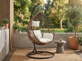 Hnedé závesné kreslo KOKON