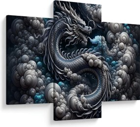Obraz – Drak v dyme (90x60 cm)