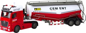 LEAN Toys Cisterna s cementom – funkcia nalievania vody, svetlá a zvuky