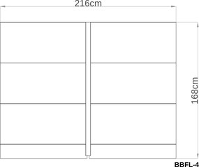Podlaha BBFL-4 pre záhradný domček BestBerg ZDSL-4 / 168 x 216 cm / čierna