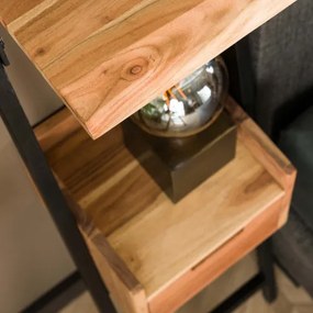 Nočný stolík 24-10 Step Drevo Acacia  - Komfort-nábytok