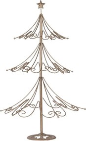 Zlatá antik kovová dekorácia stromček Christmas tree - Ø 46*75 cm