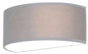 Nástenná lampa polkruhová sivá - Drum