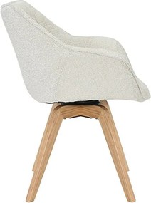 Dizajnová otočná stolička Kiara béžová