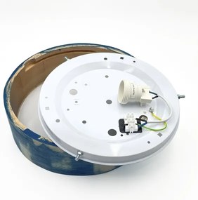 Brilagi - Stropné svietidlo PINO 1xE27/15W/230V borovica/modrá pr. 27,5 cm