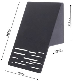 Exteriérové nástenné LED svietidlo Line, 1x LED 10w, tmavosivá