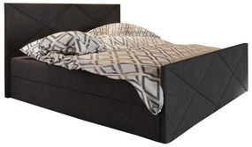 Manželská posteľ Boxspring 200 cm Milagros 4 (čierna) (s matracom a úložným priestorom). Akcia -20%. Vlastná spoľahlivá doprava až k Vám domov. 1047272