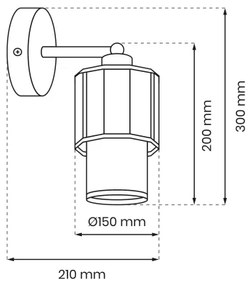 Nástenná lampa BLANCO 1xE27/60W/230V biela
