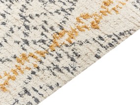 Bavlnený koberec 80 x 150 cm béžová/žltá KADAPA Beliani