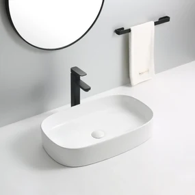 Erga Luella, umývadlo na dosku 610x375x120 mm, biela lesklá, ERG-V03-9612-WH