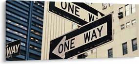 Obraz - New York ONE WAY (120x50 cm)