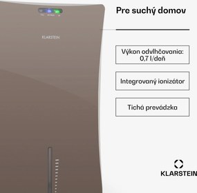 Klarstein Drybest 2000 2G, odvlhčovač vzduchu, ionizátor, 700 ml/d, 70 W, hnedá