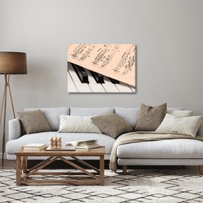Obraz klavíra s notami (70x50 cm)