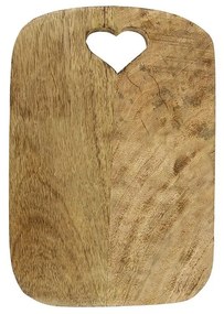 Kuchynská doštička z mangového dreva so srdiečkom Horty - 17*2,5*25 cm