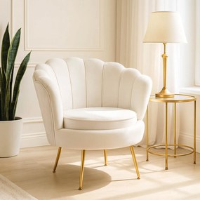 PROXIMA.store - Glamour kreslo ANGEL FARBA: krémová