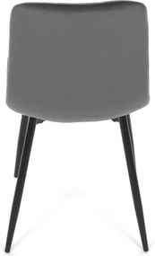 Jedálenská stolička zamatová, sivá CT-281 GREY4