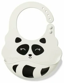 BabyOno Podbradník silikónový - Lemur, sivá, 6 m+