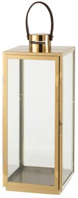 Zlatý kovový lampáš Recin - 22*21*65cm