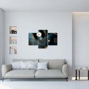 Obraz - Zlaté kruhy (90x60 cm)
