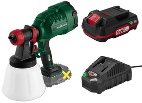 Parkside® Aku striekacia pištoľ na farbu Pfsa 20-Li B2 + Akumulátor 20 V 2 Ah + Nabíjačka na akumulátor 20 V/2,4 A (800011749)