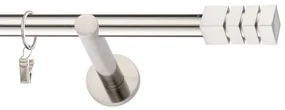 Dekorstudio Niklová jednoradová garniža NORDIC 19mm Dĺžka: 180cm, Typ uchytenia: Držiak modern, Typ príslušenstva: Krúžky tiché so štipcami