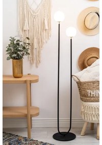 Argon 7073 - Stojacia lampa FERRONE 2xE14/7W/230V čierna/biela/zlatá