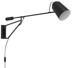 EGLO Moderná nástenná lampa LORETO 1, 1xE27, 28W, čierna