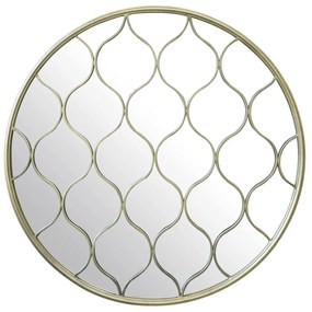 Mosadzné antik okrúhle kovové nástenné zrkadlo Adria - Ø 85*3 cm