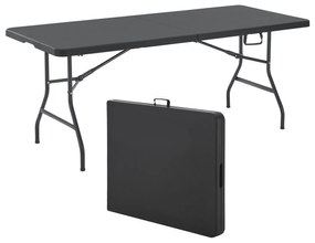 Juskys Bufetový stôl XL skladací čierny