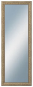 DANTIK - Zrkadlo v rámu, rozmer s rámom 50x140 cm z lišty KŘÍDLO malé zlaté patina (2774)
