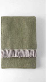 Zelený pléd s podielom bavlny Euromant Skyline, 140 x 180 cm