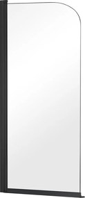 Besco Vaňová zástena PRIME BLACK 1 70140 (70x140 cm | Transparent)