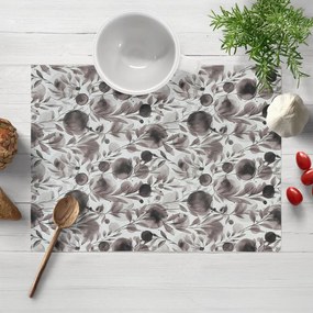 Biante Dekoračné prestieranie na stôl Rongo RGP-504 Hnedé popínavé lístky na bielom 30x40 cm