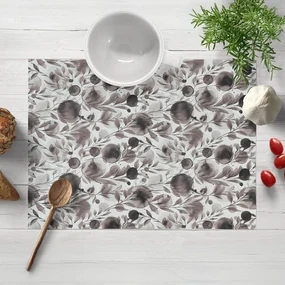 Biante Dekoračné prestieranie na stôl Rongo RGP-504 Hnedé popínavé lístky na bielom 30x40 cm