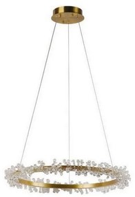 LED Stmievateľný luster na lanku LED/40W/230V 3000-6500K zlatá + diaľkové ovládanie