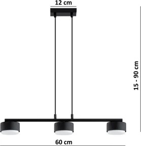 Brilagi - LED luster na lankách MONO 3xGX53/30W/230V čierna