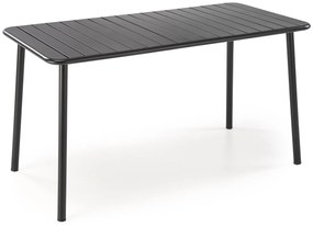 Kovový záhradný stôl Bosco 140 cm čierny