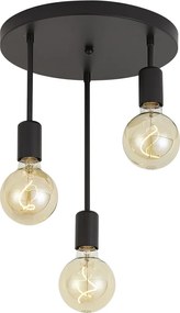 Moderné stropné svietidlo čierne 3-svetlo - Facil