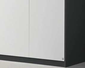 Šatníková skriňa Hildesheim, 271 cm, šedá/biela