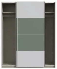 Šatníková skriňa KARO 170x210 cm sivá/zelená