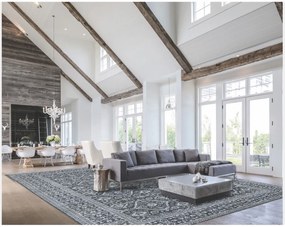 Diamond Carpets India, Ručne viazaný kusový koberec Diamond DC-HALI B Grey / silver, 180x275, šedá, chodba / predsieň