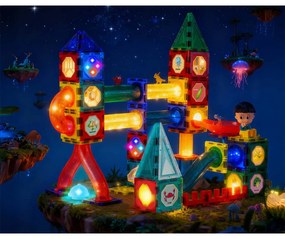 Svietiace vzdelávacie magnetické stavebnice 150 ks RK-782 Ricokids