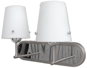 CLX Moderná nástenná lampa BURGOS, 2xE27, 60W, chrómovaná