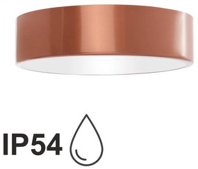 TEMAR Prisadené stropné kúpeľňové osvetlenie CLEO, 2xE27, 40W, 30cm, okrúhle, medené, IP54