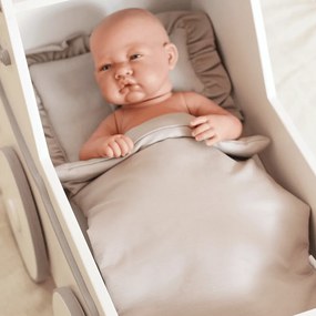 Súprava obliečok pre bábiky tmavo béžová 28x42cm