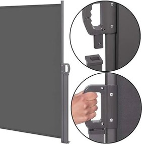 Bočná markíza 200 x 300 cm SPRINGOS AW0009 - tmavosivá