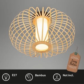 Briloner 3759011 - Stropné svietidlo 1xE27/10W/230V pr. 40 cm bambus