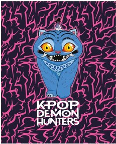 Detská coral fleece deka KPop Demon Hunters - Derpy Tiger