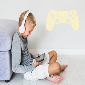 Veselá Stena Samolepka na stenu na stenu Ovládač na playstation Farba: černá